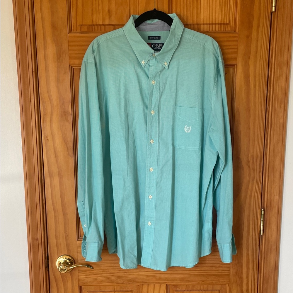 Chaps Men’s Button-Down Shirt in Seafoam